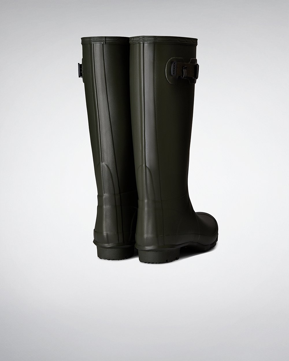 Women Hunter Huntress Leg | Wide Fit Rain Boots Dark Olive | NZ-26041-KSOF